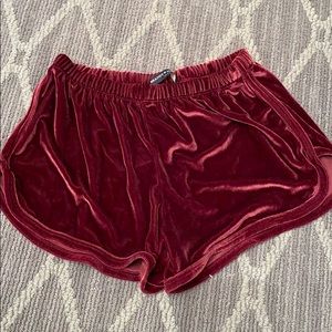 Brandy melville velvet shorts